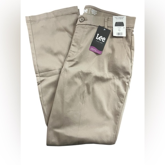 NWT Women's Soft Comfort Waist Knit Midrise Straight Leg Pant (Flax, 14L) - Picture 1 of 3
